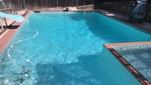 a pool after a cleaning