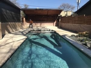 pool getting new decking
