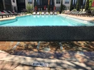an apartment complex pool