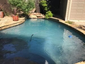 a pool after a cleaning
