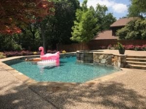 a pool and spa about to get a cleaning
