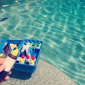 a ph testing kit for a pool