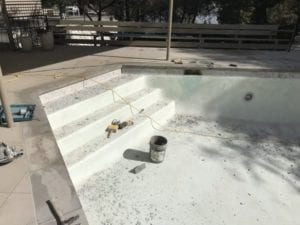 a pool getting remodeled