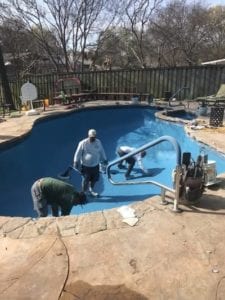 pool getting new plaster