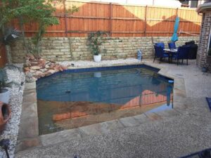 a pool after cleaning and maintenance was done