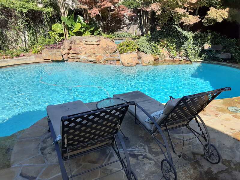 a pool after cleaning and maintenance was done